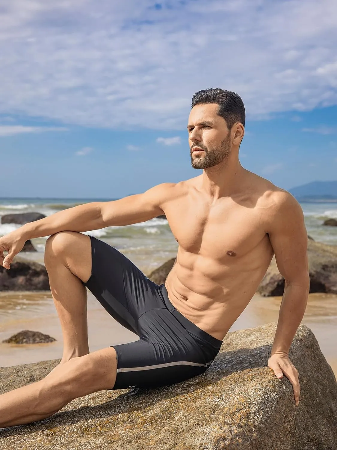361 Swim Jammers for Men, Pro Racing Training Swimsuit, Chlorine Resistant Endurance Mens Swim Suit Swimwear Tech Pant