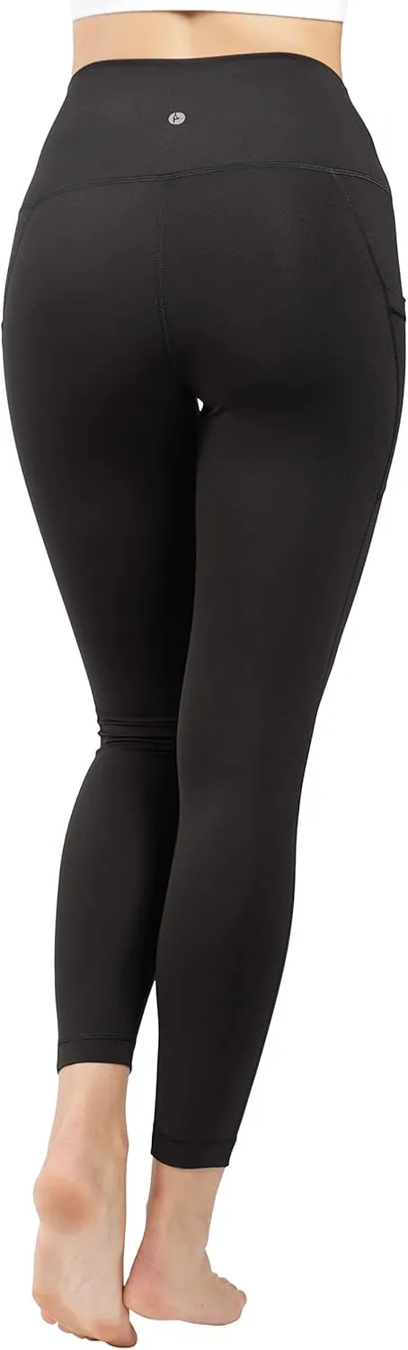 90 Degree By Reflex Womens High Waist Elastic Free Ankle Length Wonderlink Leggings with Side Pockets