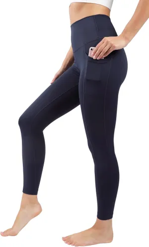 90 Degree By Reflex Womens High Waist Elastic Free Ankle Length Wonderlink Leggings with Side Pockets