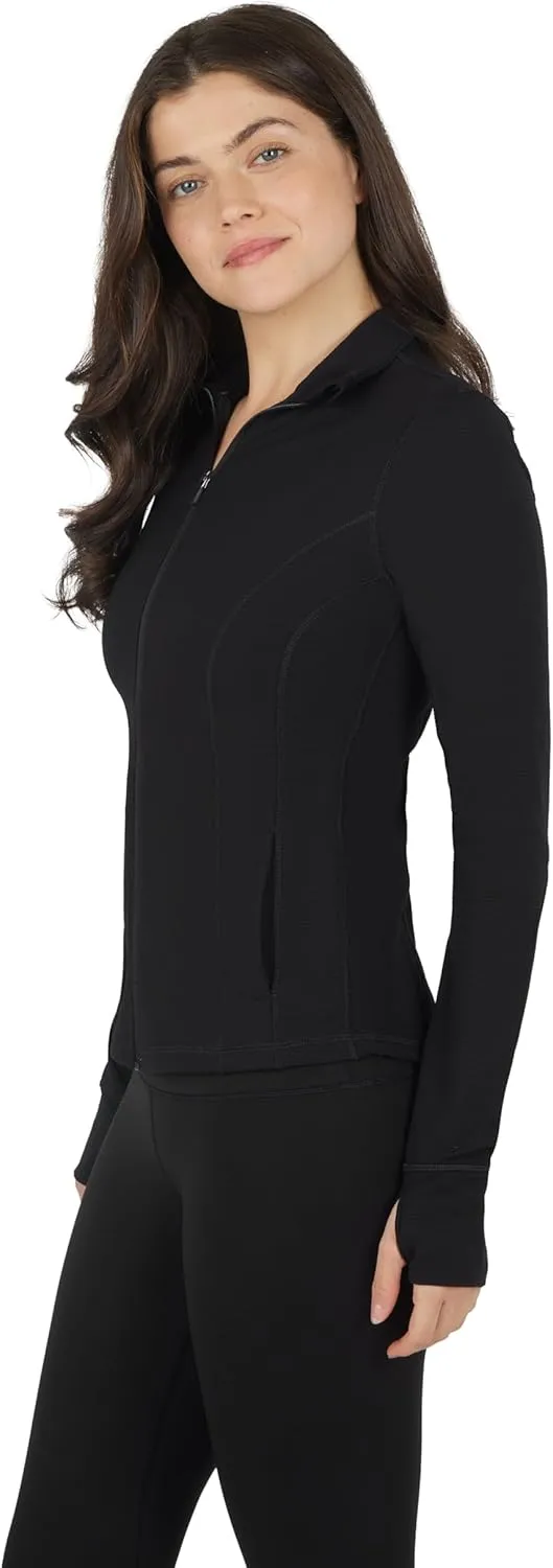 90 Degree By Reflex Womens Lightweight, Full Zip Running Track Jacket