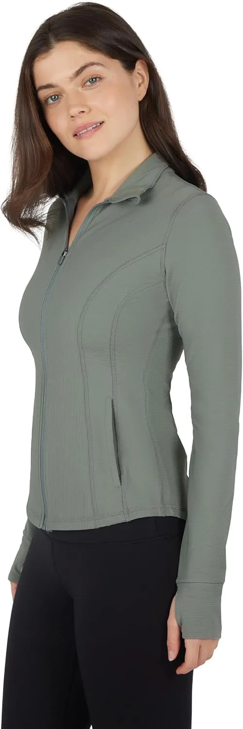 90 Degree By Reflex Womens Lightweight, Full Zip Running Track Jacket