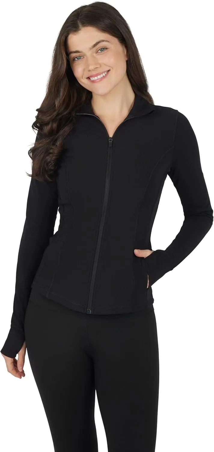 90 Degree By Reflex Womens Lightweight, Full Zip Running Track Jacket