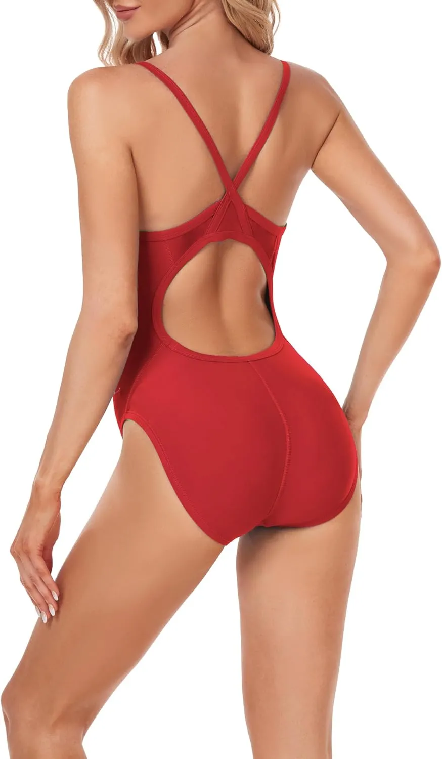 Adoretex Girls/Women's Solid Pro One-Piece Athletic Sports Racing Swimsuit Swimwear