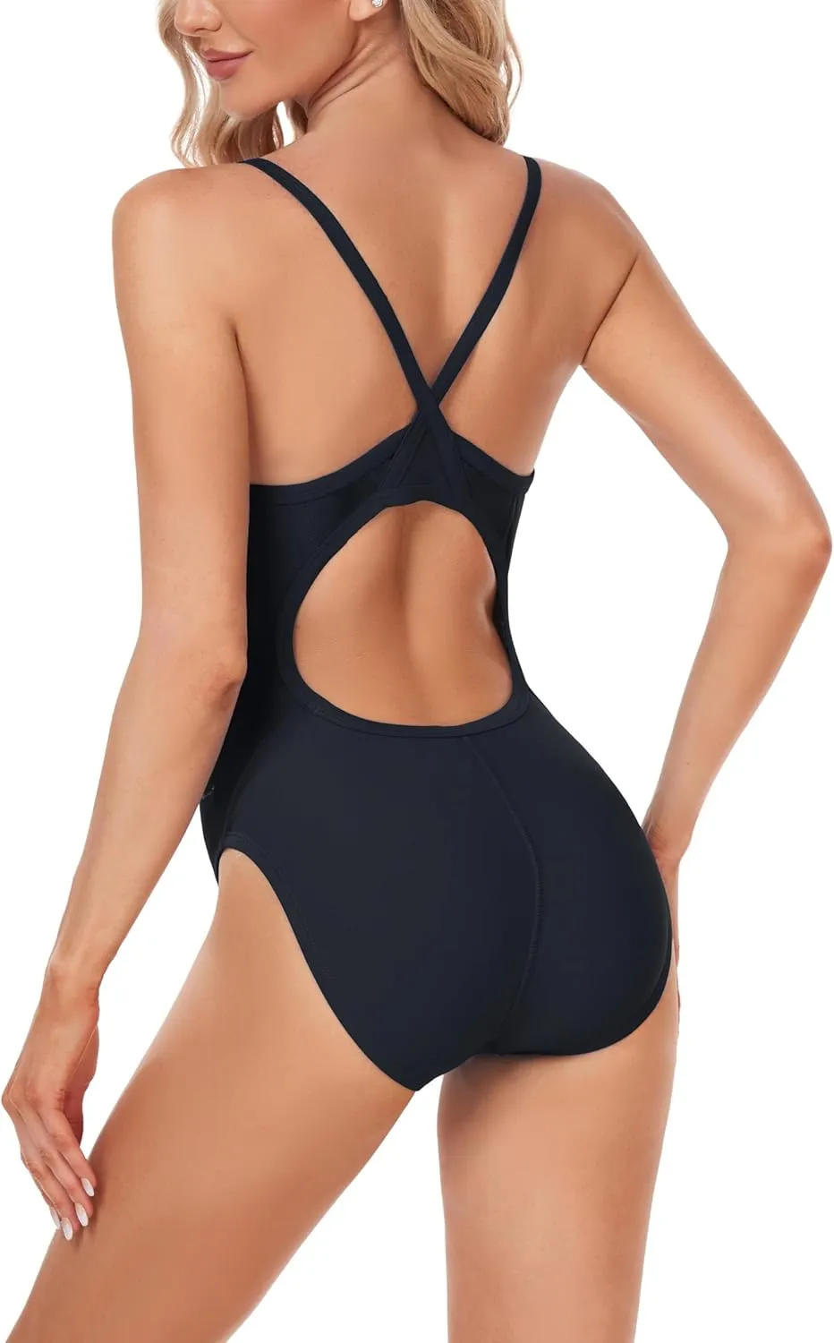 Adoretex Girls/Women's Solid Pro One-Piece Athletic Sports Racing Swimsuit Swimwear
