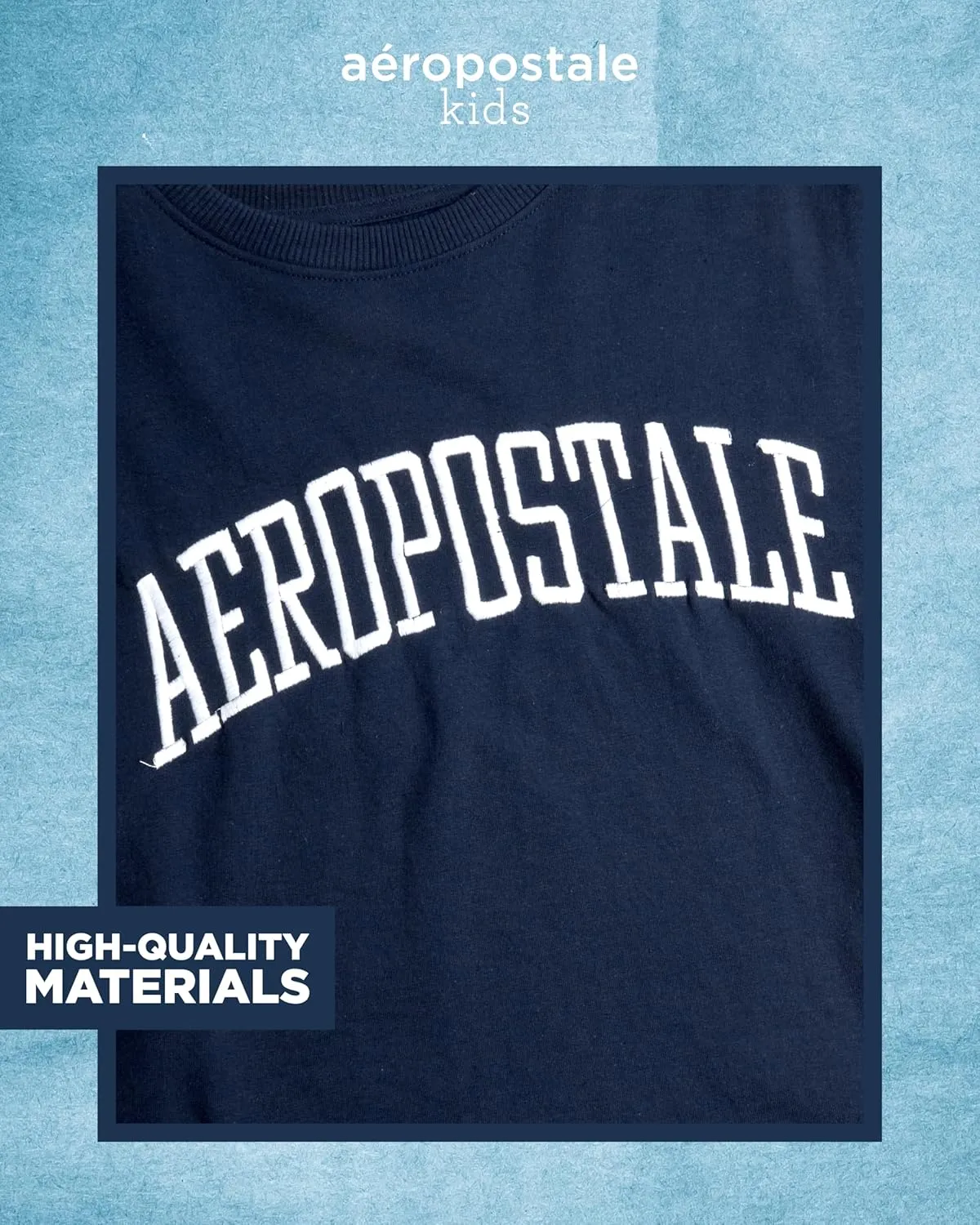 AEROPOSTALE Boys' Sweatshirt - Kids' Fleece Long Sleeve Crewneck Pullover - Youth Pullover Sweatshirt for Boys (8-16)