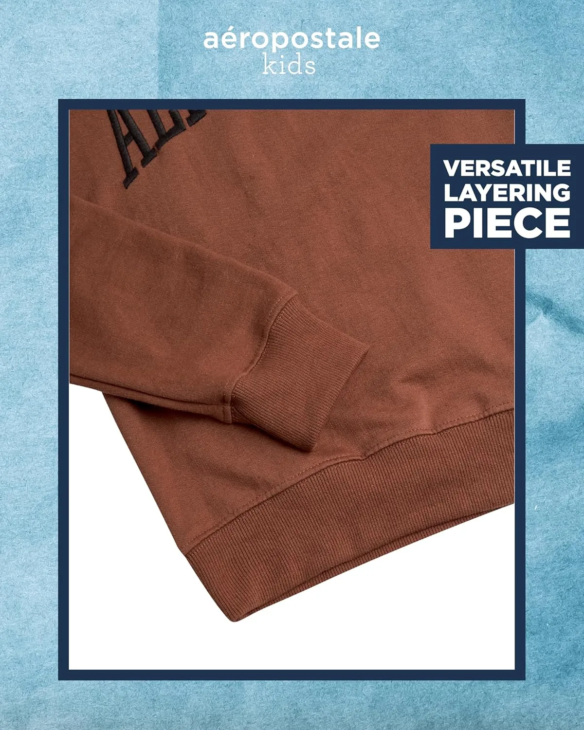 AEROPOSTALE Boys' Sweatshirt - Kids' Fleece Long Sleeve Crewneck Pullover - Youth Pullover Sweatshirt for Boys (8-16)