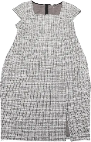 Agnes Orinda Women's Plus Size Vintage Midi Pencil Dress Tweed Cap Sleeve Sheath Dress Square Neck Work Dresses