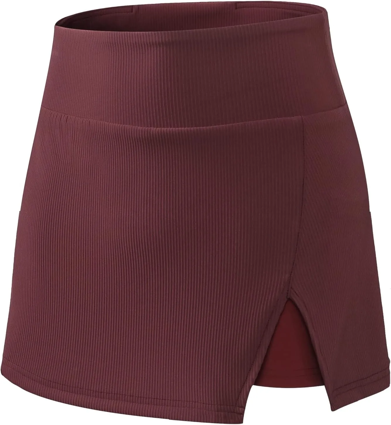 Amxiway Women's Mini Tennis Skirt with Shorts Golf Skort High Waisted Slit Bodycon Athletic Workout Skorts
