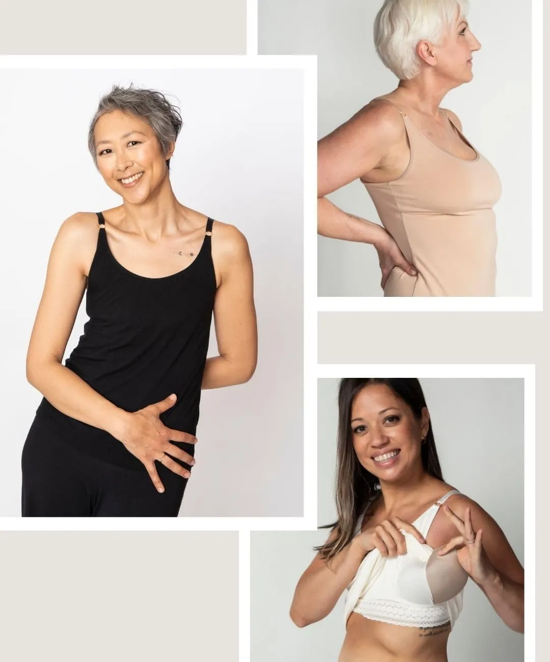 AnaOno Camisole with Pocketed Shelf Bra for Breast Forms - Pocketed Post Mastectomy Modal Camisole - Suitable for Everyday