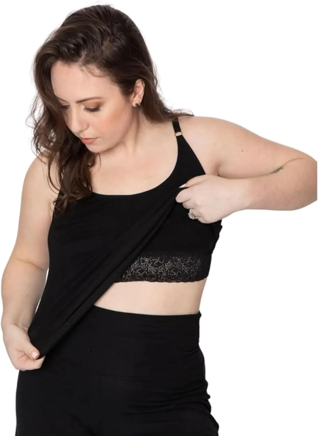 AnaOno Camisole with Pocketed Shelf Bra for Breast Forms - Pocketed Post Mastectomy Modal Camisole - Suitable for Everyday