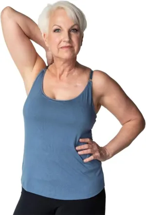 AnaOno Camisole with Pocketed Shelf Bra for Breast Forms - Pocketed Post Mastectomy Modal Camisole - Suitable for Everyday