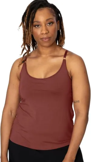 AnaOno Camisole with Pocketed Shelf Bra for Breast Forms - Pocketed Post Mastectomy Modal Camisole - Suitable for Everyday