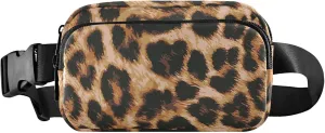 Animal Skin Leopard Design Fanny Packs for Women Hiking Hip Bag Belt Purse Waterproof Waist Purse for Women