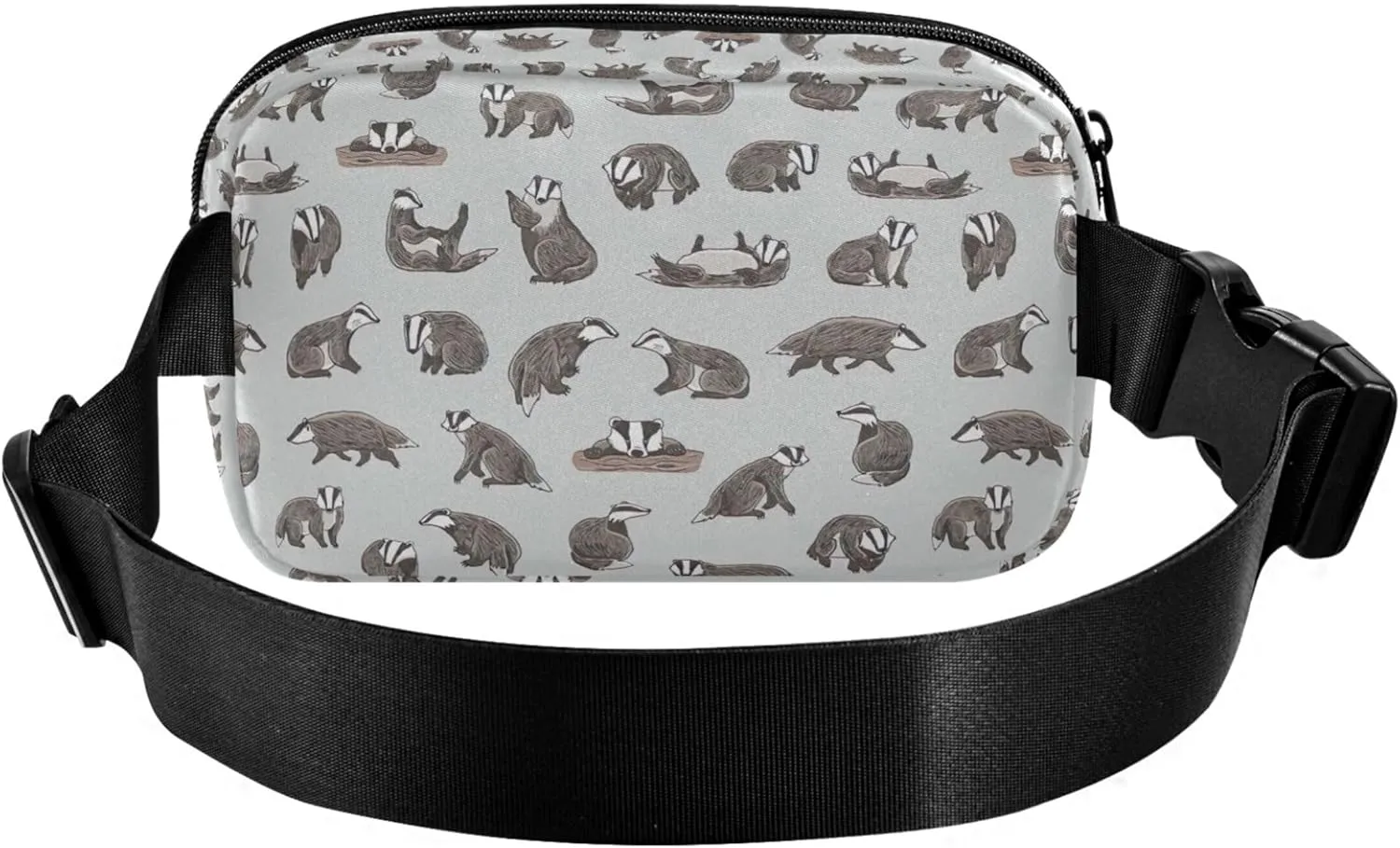 Animals Cute Badger Hedgehog Fanny Packs for Women Colorful Belt Bags Hip Pack Waterproof Waist Bag for Women