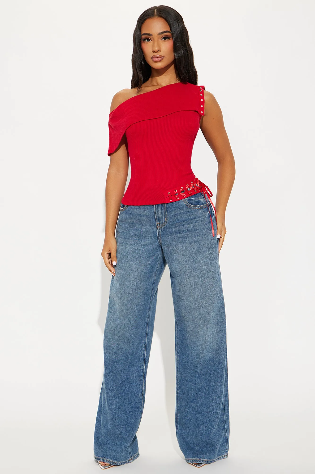 Asteria Off Shoulder Top - Red