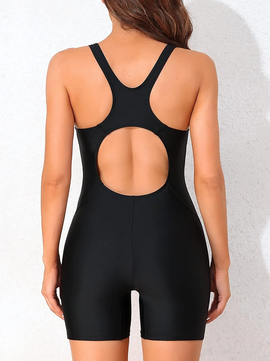ATTRACO Womens Boyleg Sport One Piece Swimsuit Athletic Swimwear Training Bathing Suit