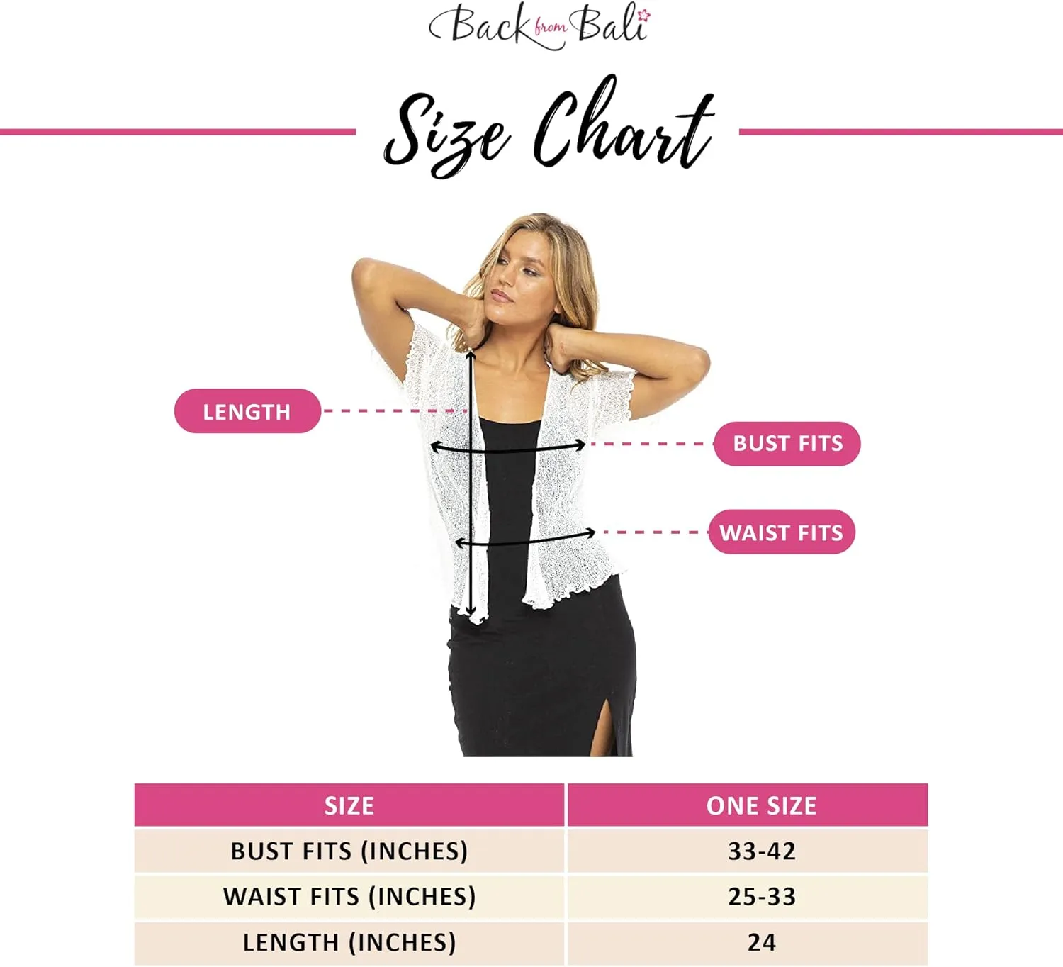 Back From Bali Womens Sheer Shrug Short Sleeve Open Front Cardigan Lightweight Knit Sweater Tie Top