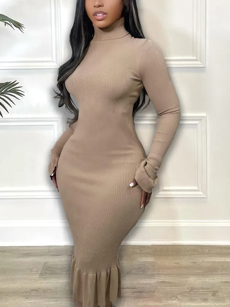 Bell Sleeve Tie Back Dress