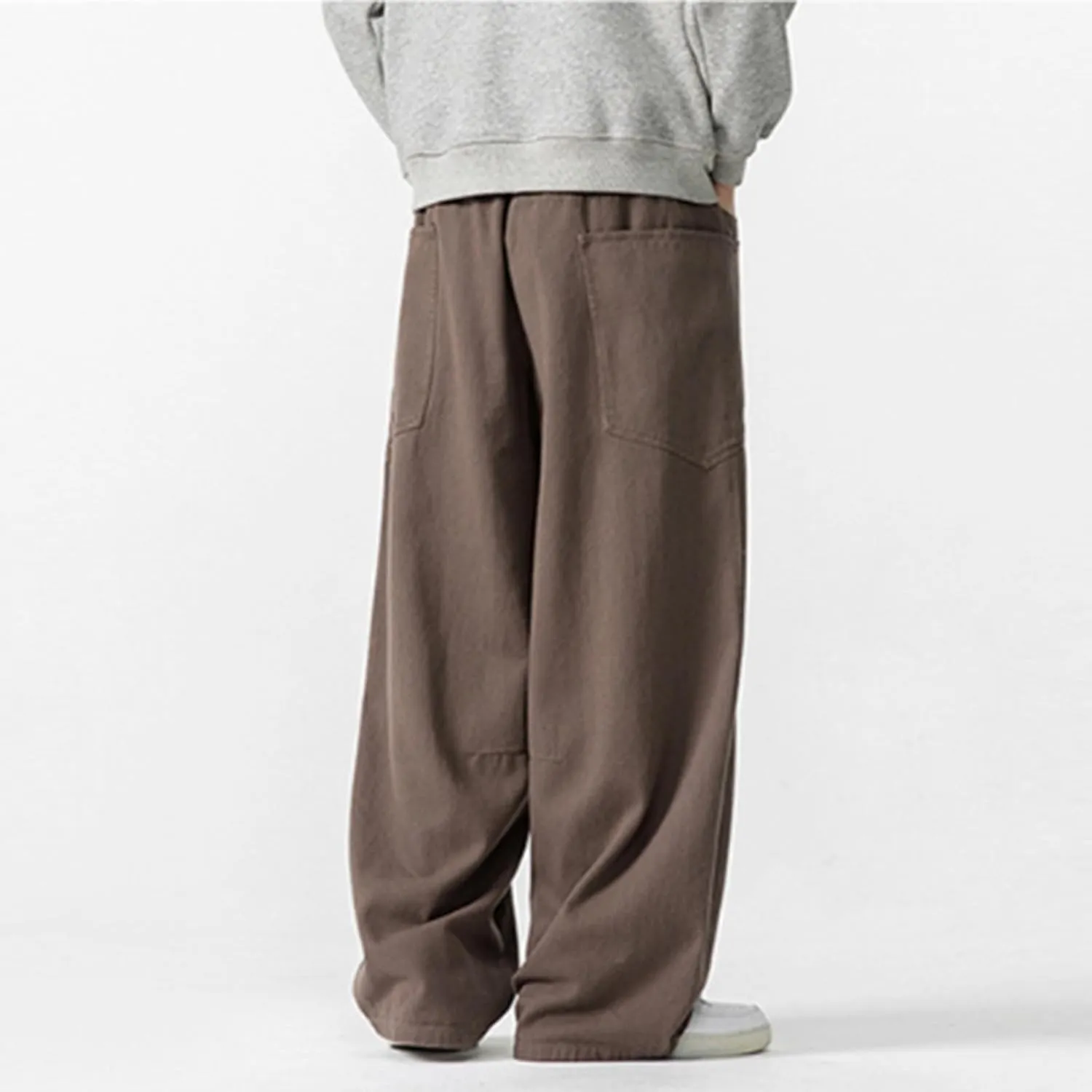 Big and Tall Cargo Pants for Men Relaxed Fit Elastic Waist Straight Wide Leg Sweatpants Lightweight Casual Jogging Trousers