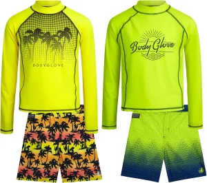 Boys' Swim Trunks - 3 Pack UPF 50  Quick Dry Board Shorts Bathing Suit -Swimwear for Boys (Size: 5-14)