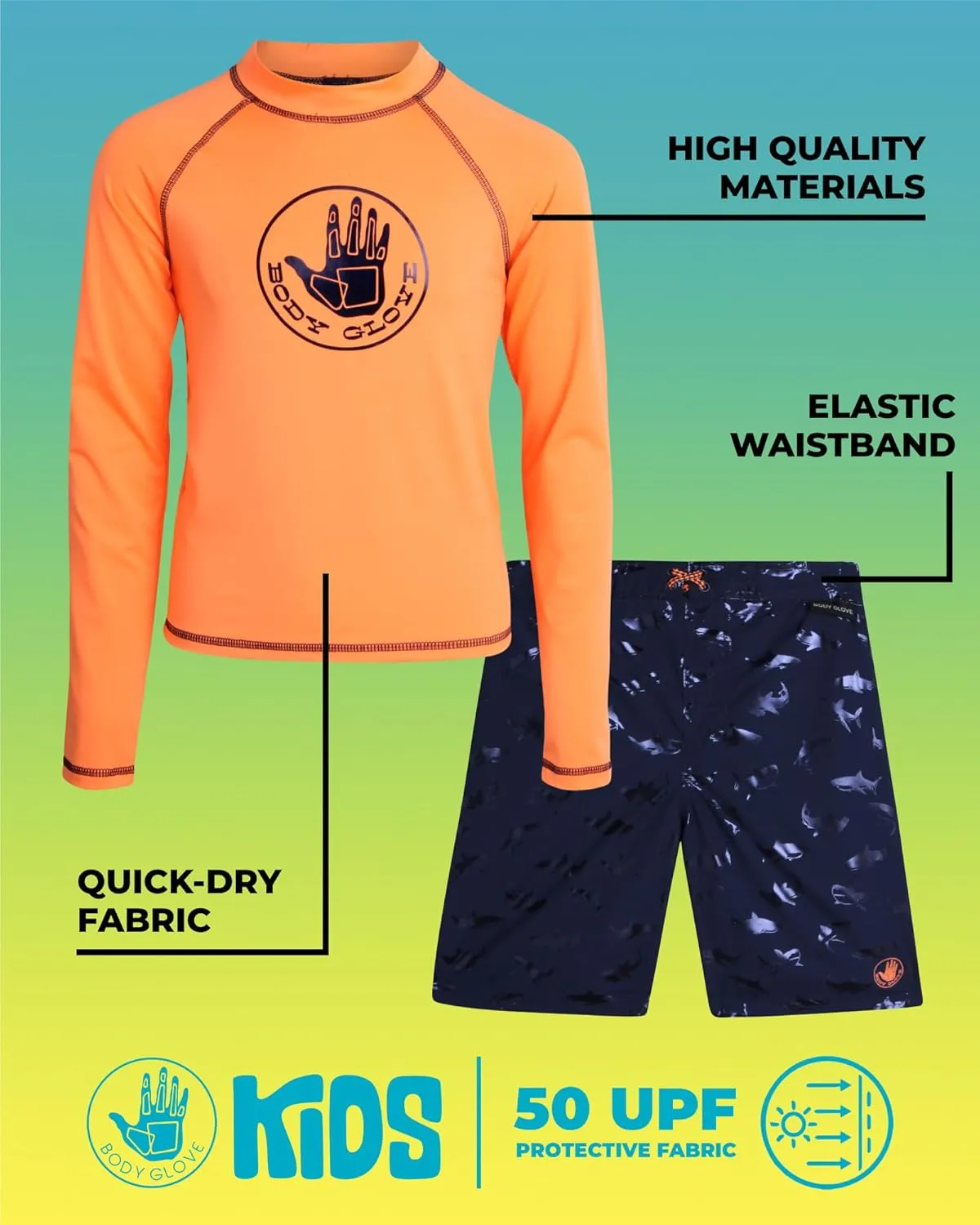 Boys' Swim Trunks - 3 Pack UPF 50  Quick Dry Board Shorts Bathing Suit -Swimwear for Boys (Size: 5-14)