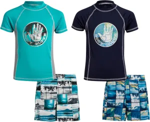 Boys' Swim Trunks - 3 Pack UPF 50  Quick Dry Board Shorts Bathing Suit -Swimwear for Boys (Size: 5-14)
