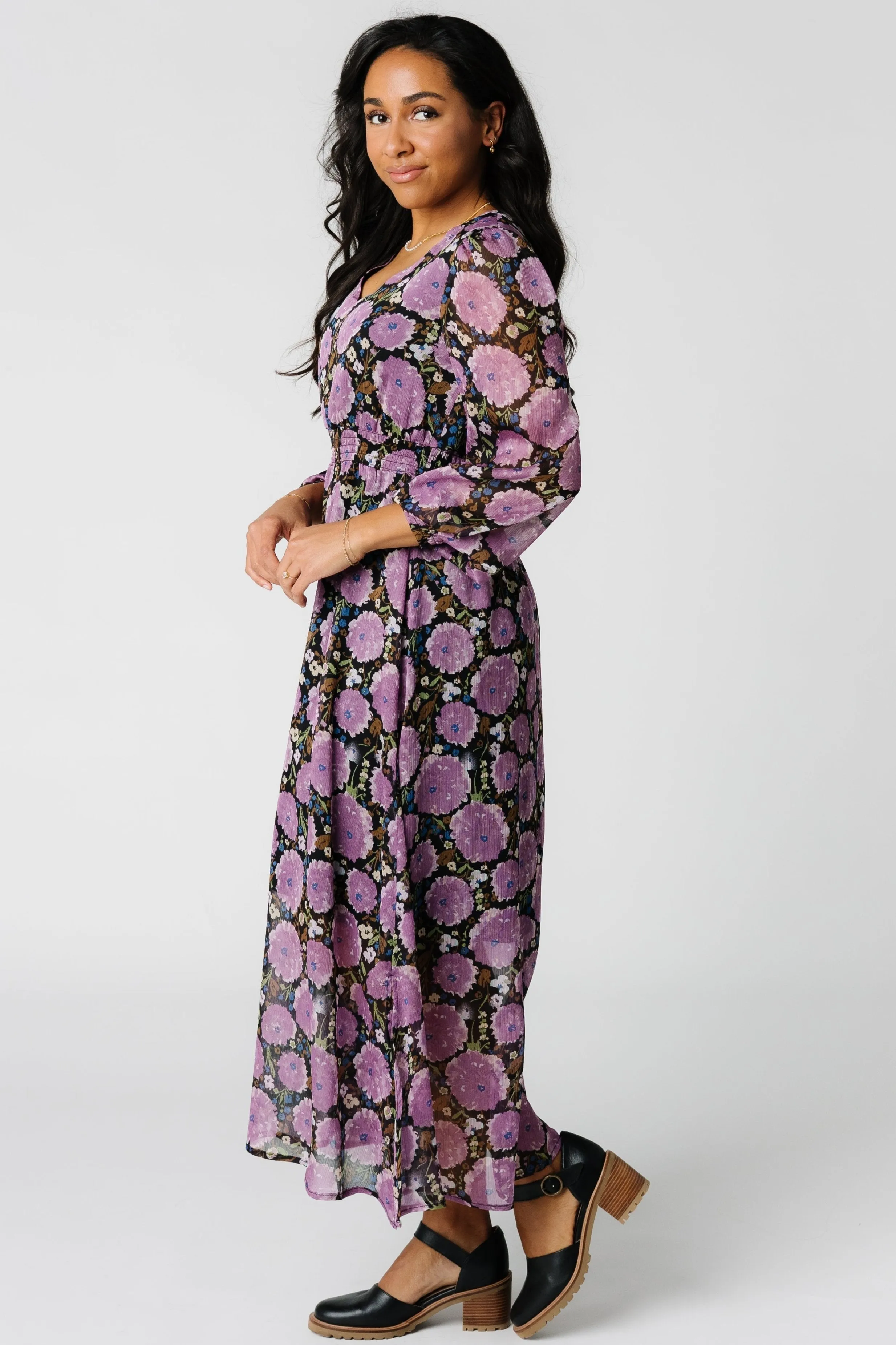 Brass & Roe Beau Smocked-Waist Dress