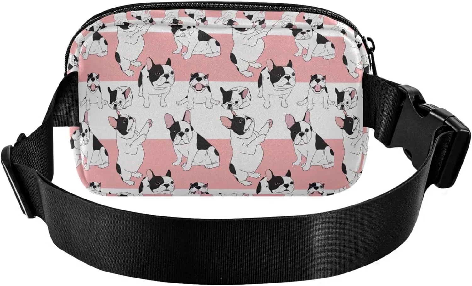 Cartoon French Bulldog Women Fanny Packs Waterproof Hip Bag Belt Pouch Cute Waist Purse for Women
