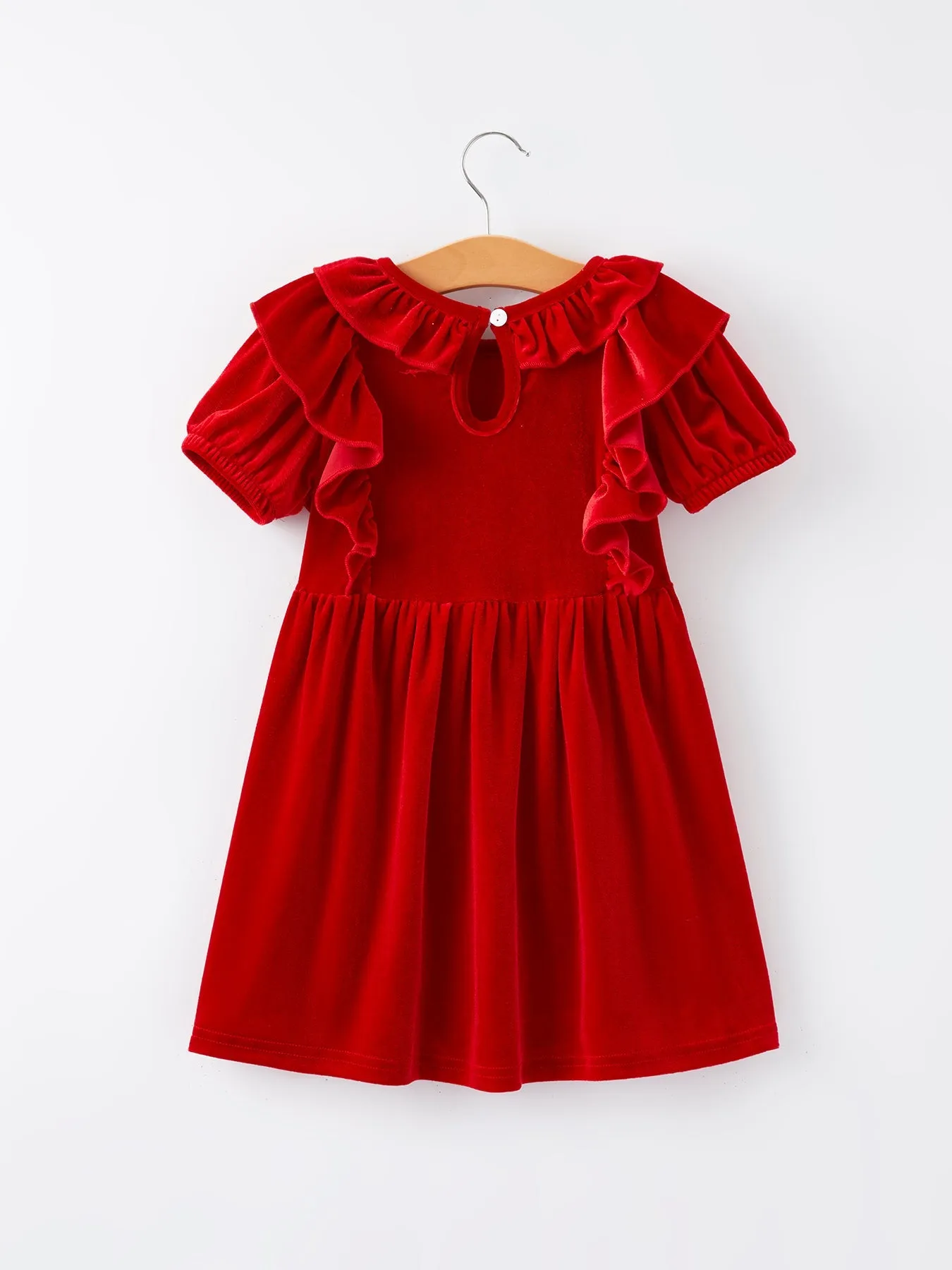 Christmas Red Velvet Girls Dress