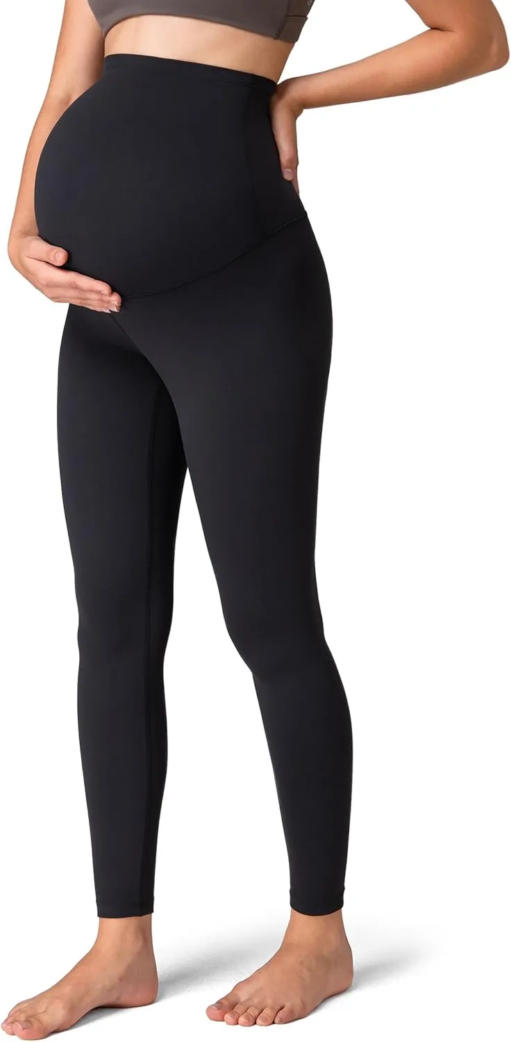 Colorfulkoala Womens Dreamlux Maternity Leggings Over The Belly 25" / 28" Inseam Soft Workout Activewear Yoga Pregnancy Pants