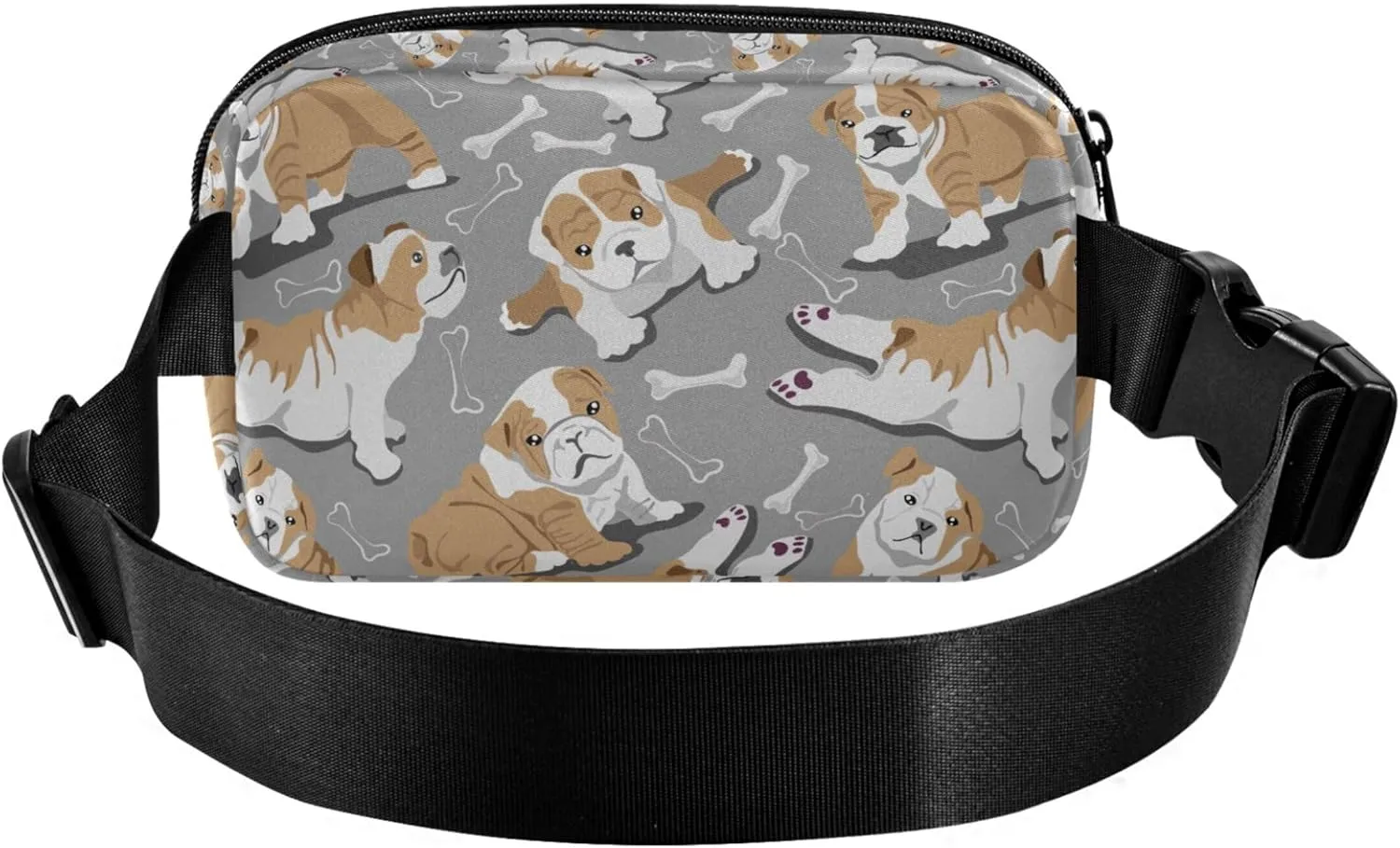 Cute Bulldog Puppies Dog Womens Fanny Pack Waterproof Belt Bag Hip Pack Trendy Waist Bag for Women