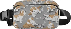 Cute Bulldog Puppies Dog Womens Fanny Pack Waterproof Belt Bag Hip Pack Trendy Waist Bag for Women