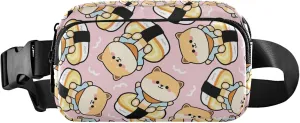 Cute Shiba Inu Dog Waterproof Fanny Pack for Women Hip Bag Belt Pouch Festival Travel Waist Bag