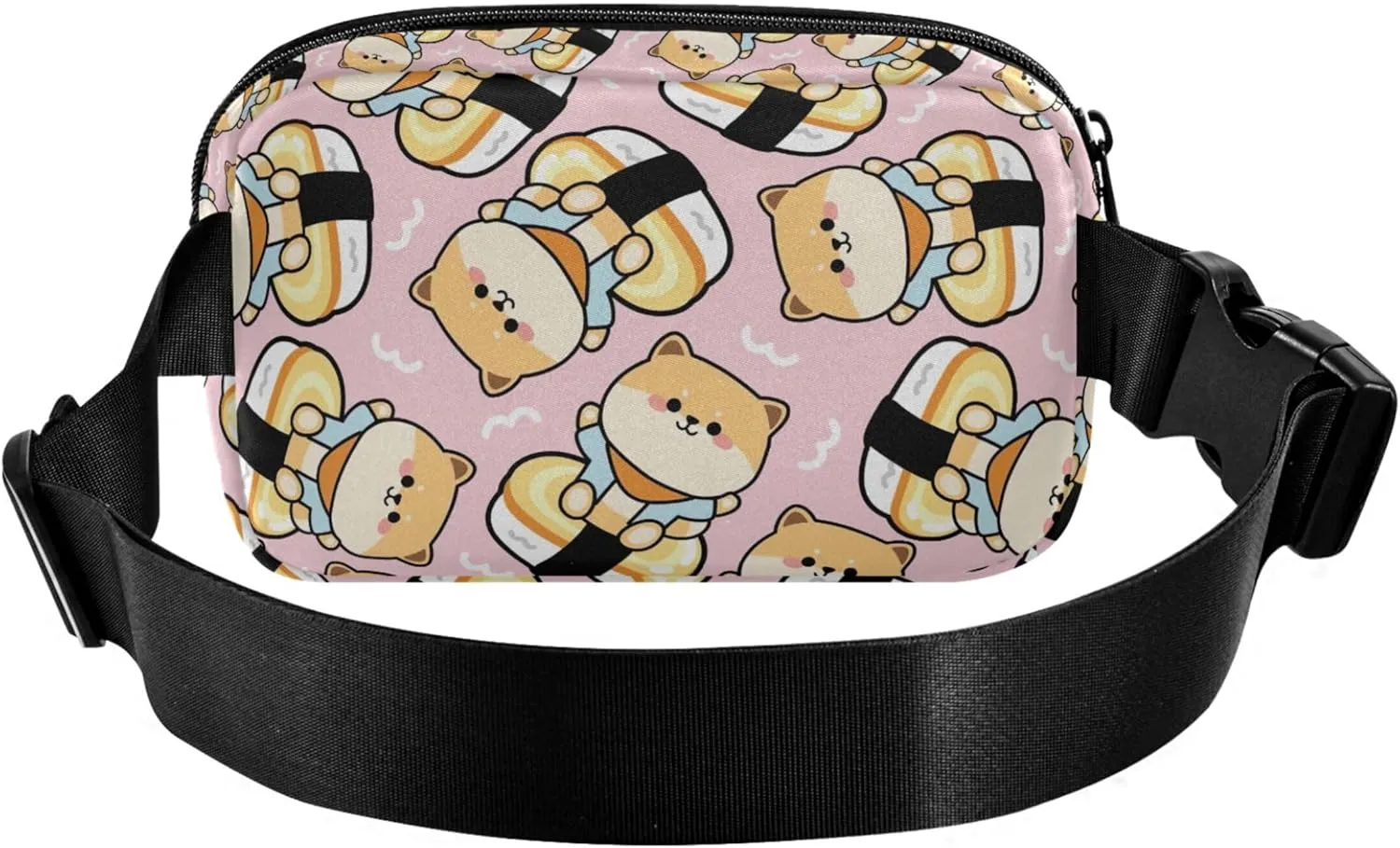 Cute Shiba Inu Dog Waterproof Fanny Pack for Women Hip Bag Belt Pouch Festival Travel Waist Bag