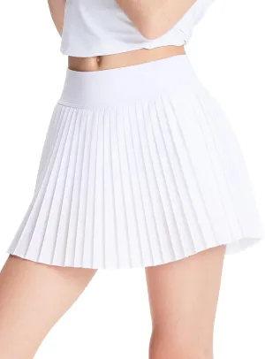 DEVOROPA Girls Pleated Tennis Skirt with Liner Shorts Youth Athletic Golf School Cheer Skirts Kids Teen Skorts Pockets
