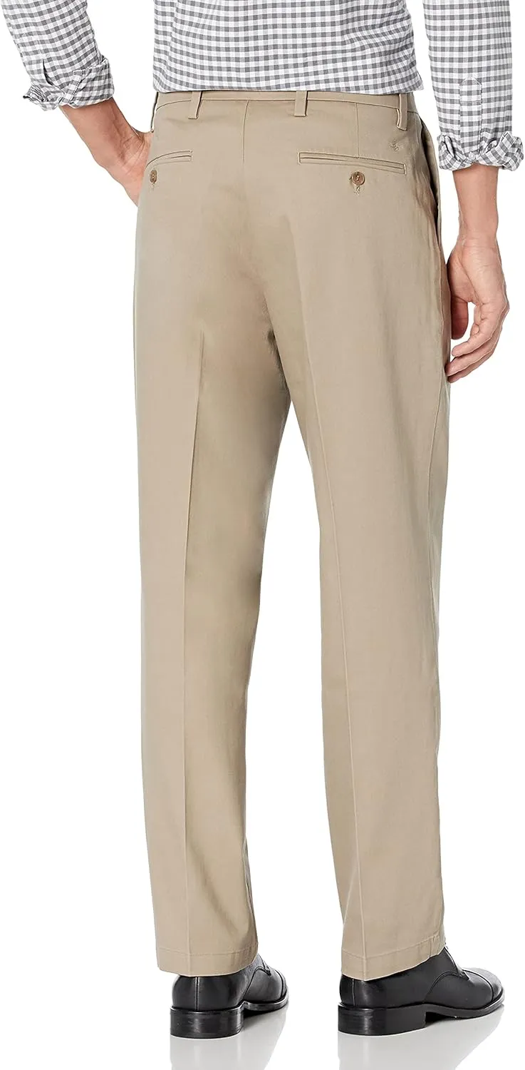 DOCKERS Mens Relaxed Fit Signature Khaki Lux Cotton Stretch Pants
