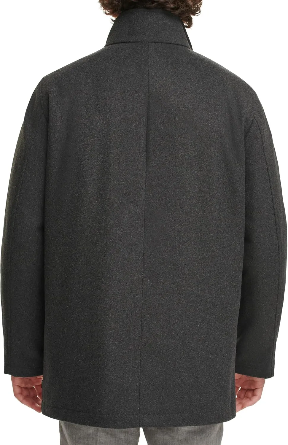 Dockers Men's Wool Melton Two Pocket Full Length Duffle Coat