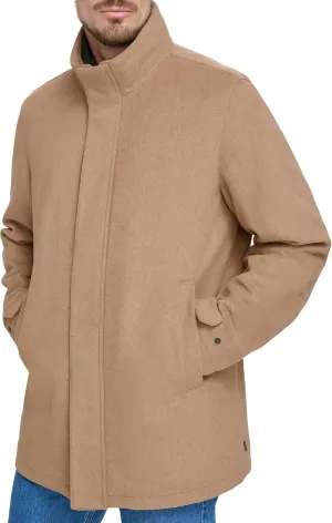 Dockers Men's Wool Melton Two Pocket Full Length Duffle Coat