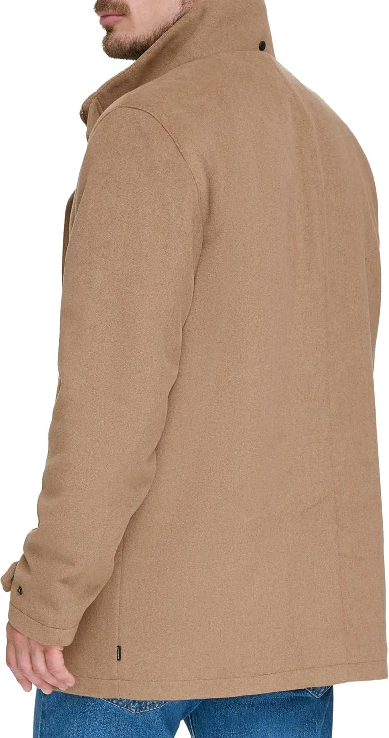 Dockers Men's Wool Melton Two Pocket Full Length Duffle Coat