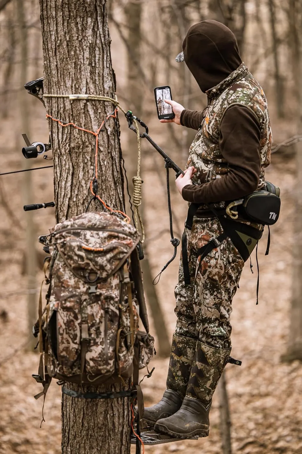 First Lite Mens Origin Pant - Lightweight Fleece Camo Hunting Pants