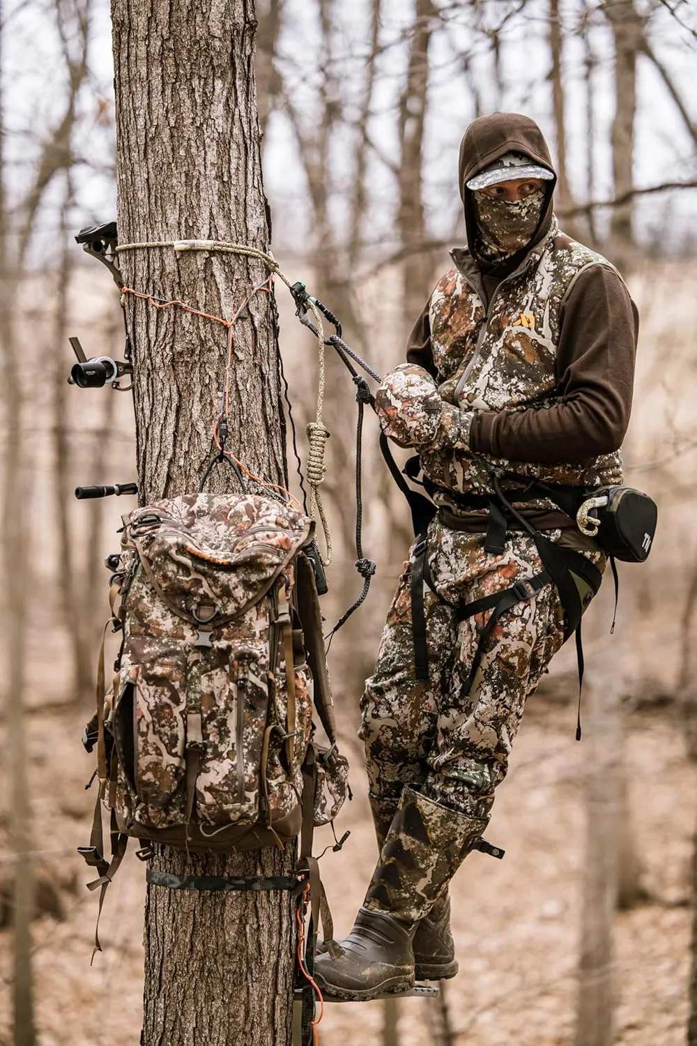 First Lite Mens Origin Pant - Lightweight Fleece Camo Hunting Pants