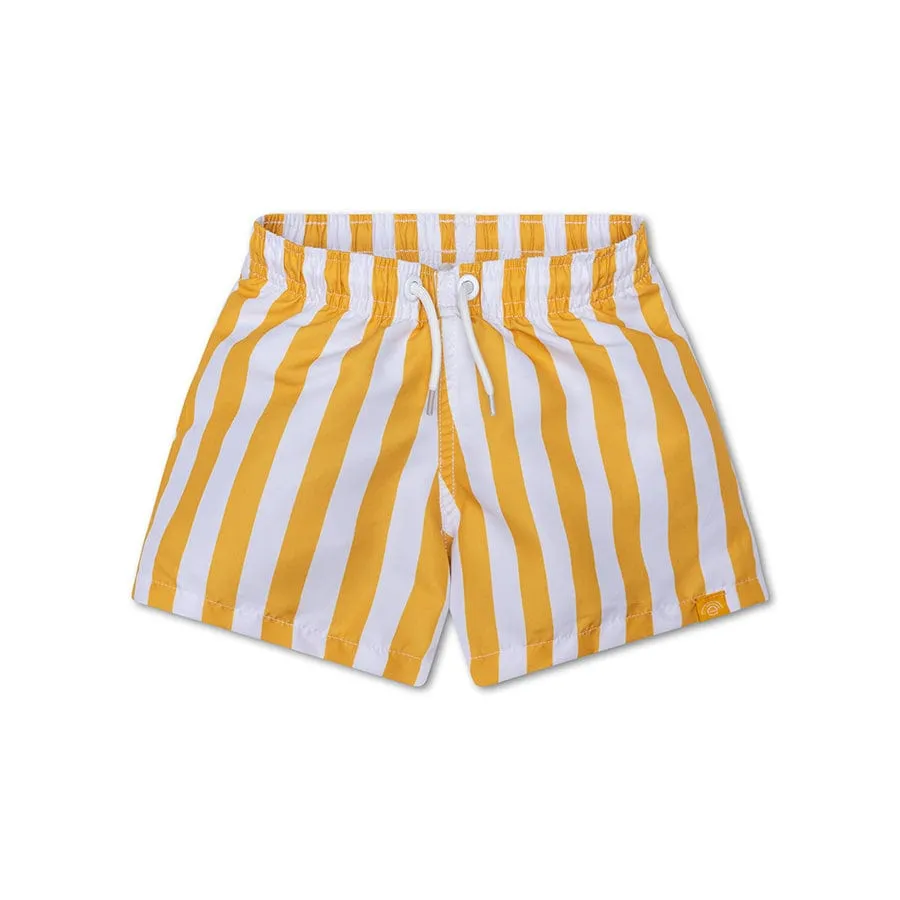 Flow | Yellow/White UV Swim Shorts Boys