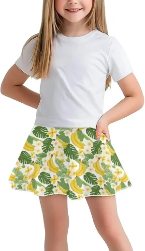 Girls Tennis Skirts with Shorts High Waisted Skater Skirt Stretchy Activewear Sports Athletic Skirts for Kids
