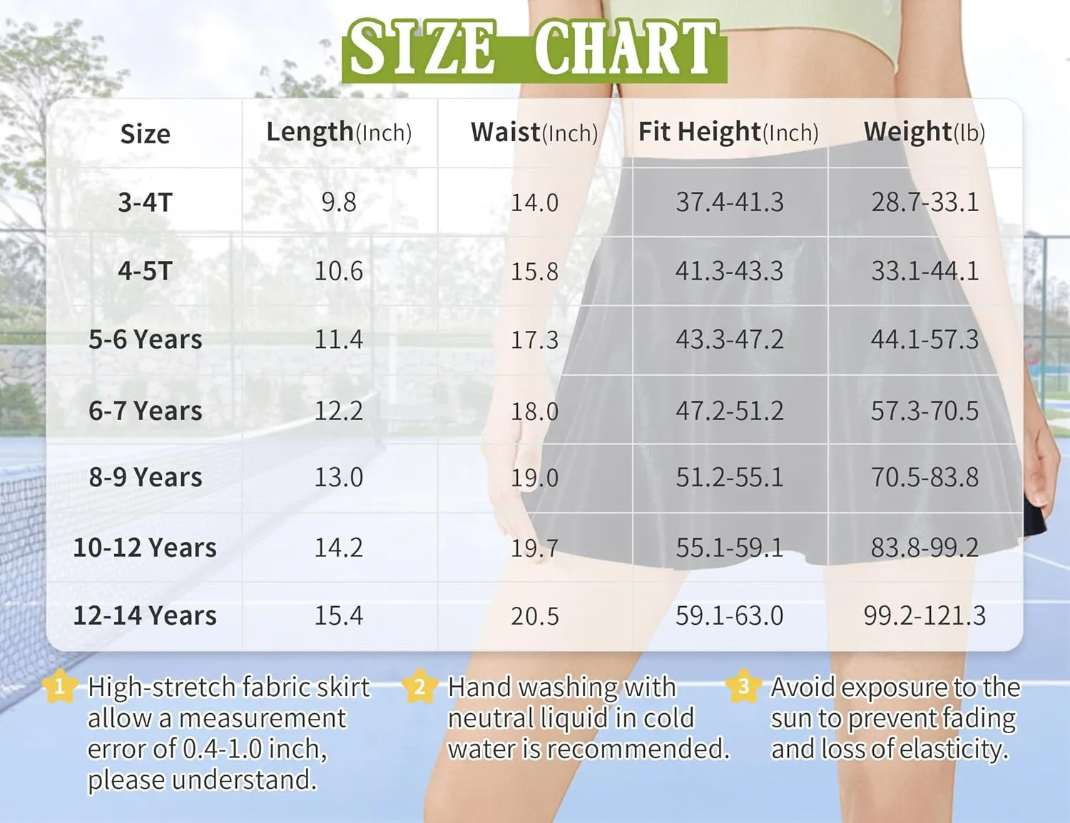 Gnainach Girls Skorts High Waist Athletic Skirts with Shorts Stretchy Activewear for Teens Kids Performance Tennis