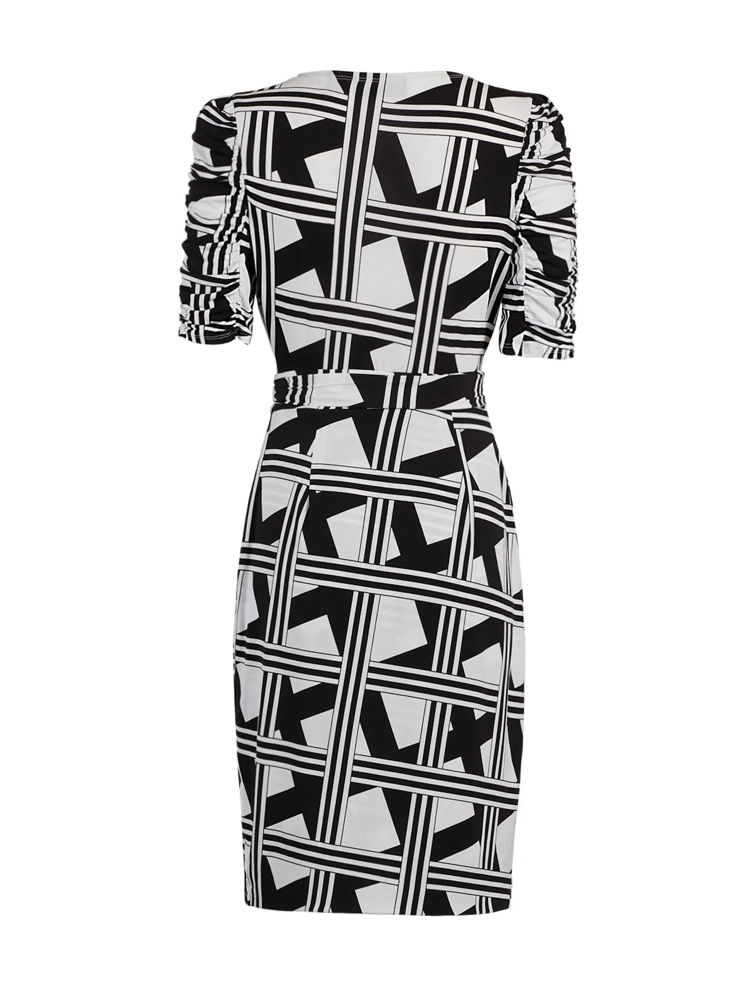 Graphic-Print Knit Wrap Dress