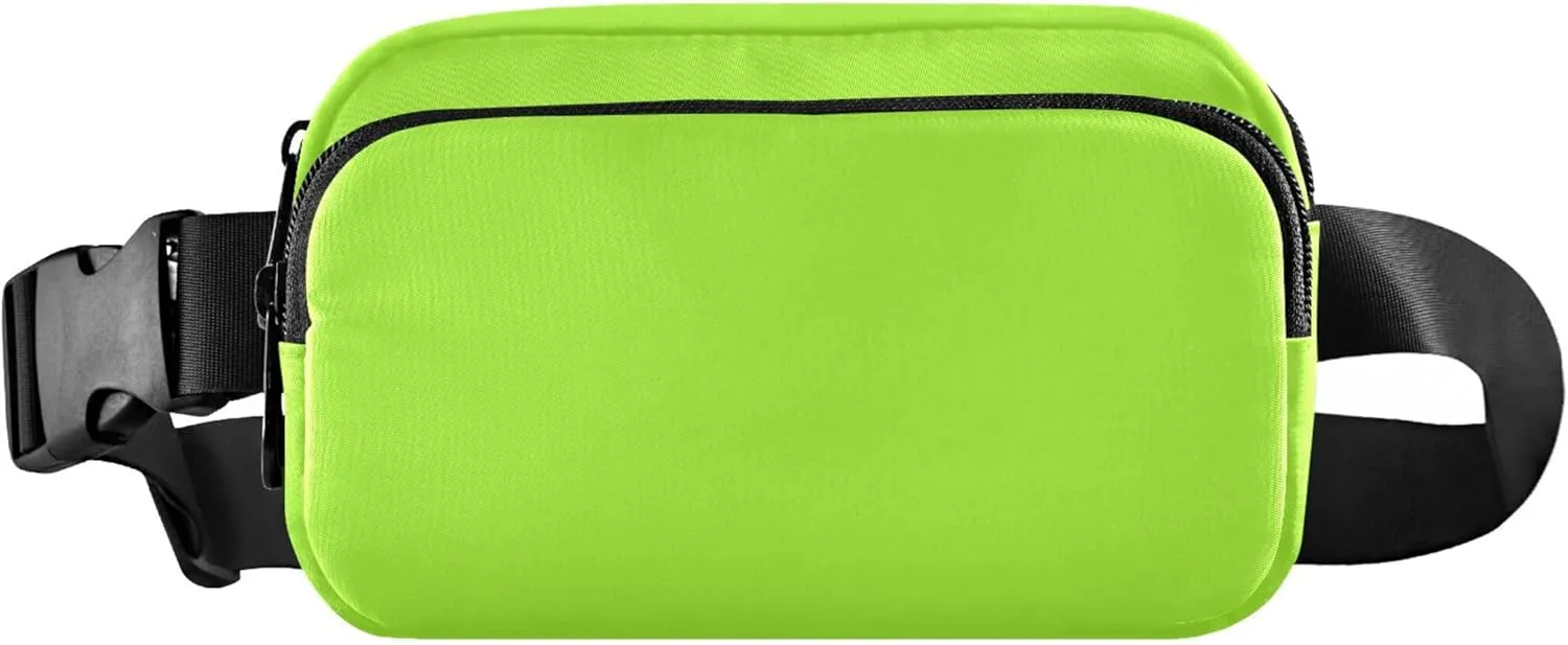 Green Yellow Fanny Packs for Women Waterproof Belt Bag Hip Pouch Funny Travel Waist Bag