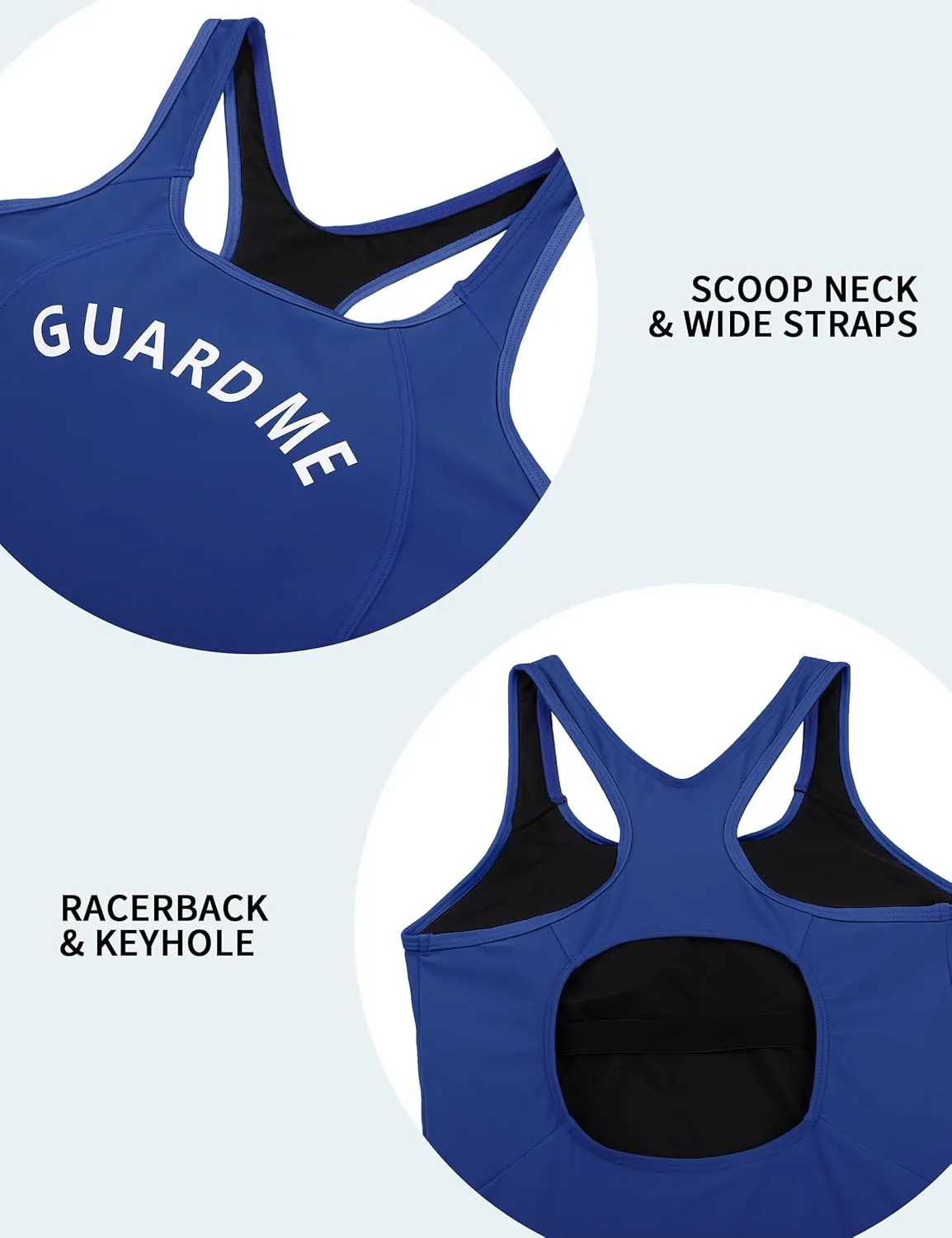 GUARD ME Womens Guard Athletic One Piece Boyleg Swimsuit Competitive Pro Swimwear