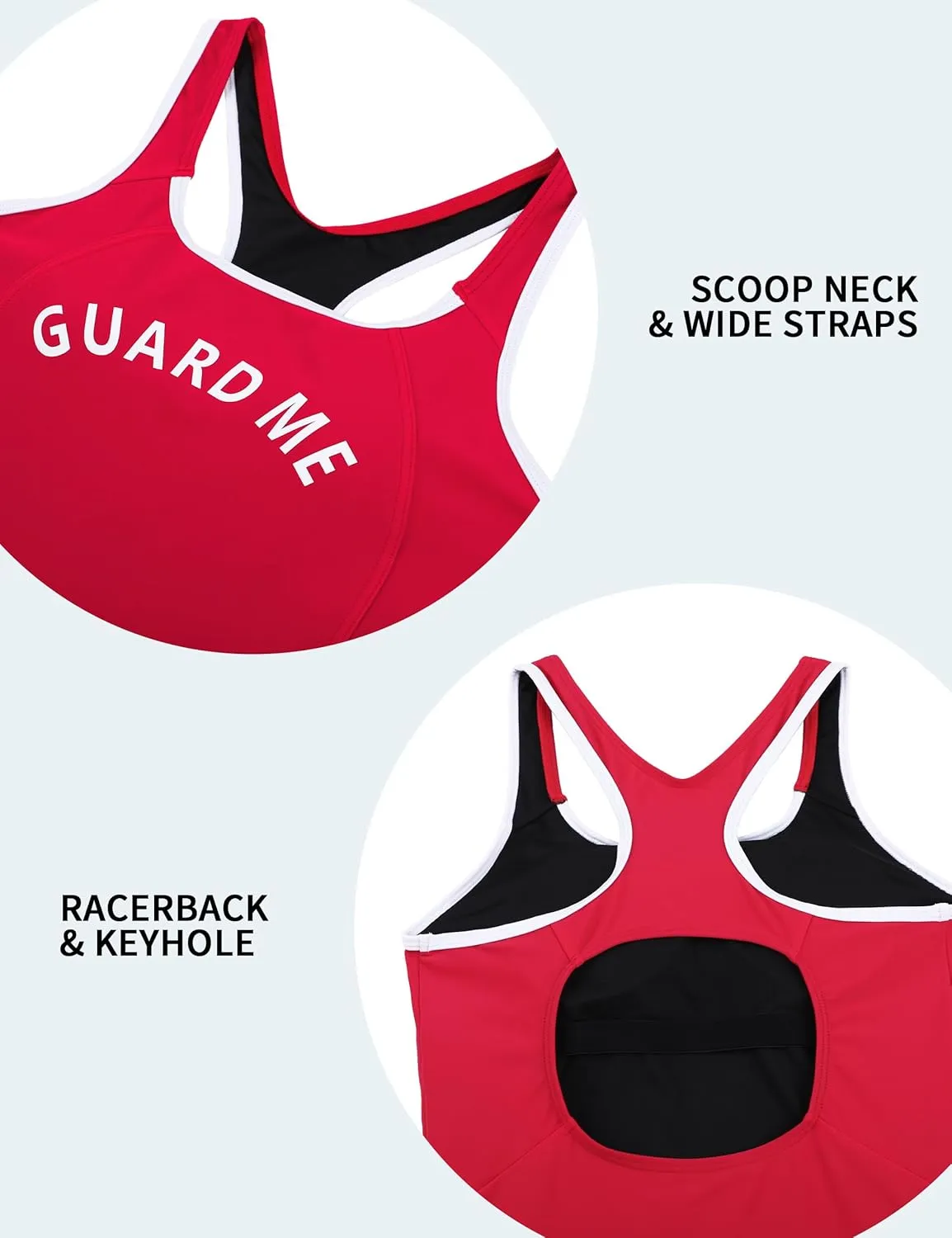 GUARD ME Womens Guard Athletic One Piece Boyleg Swimsuit Competitive Pro Swimwear