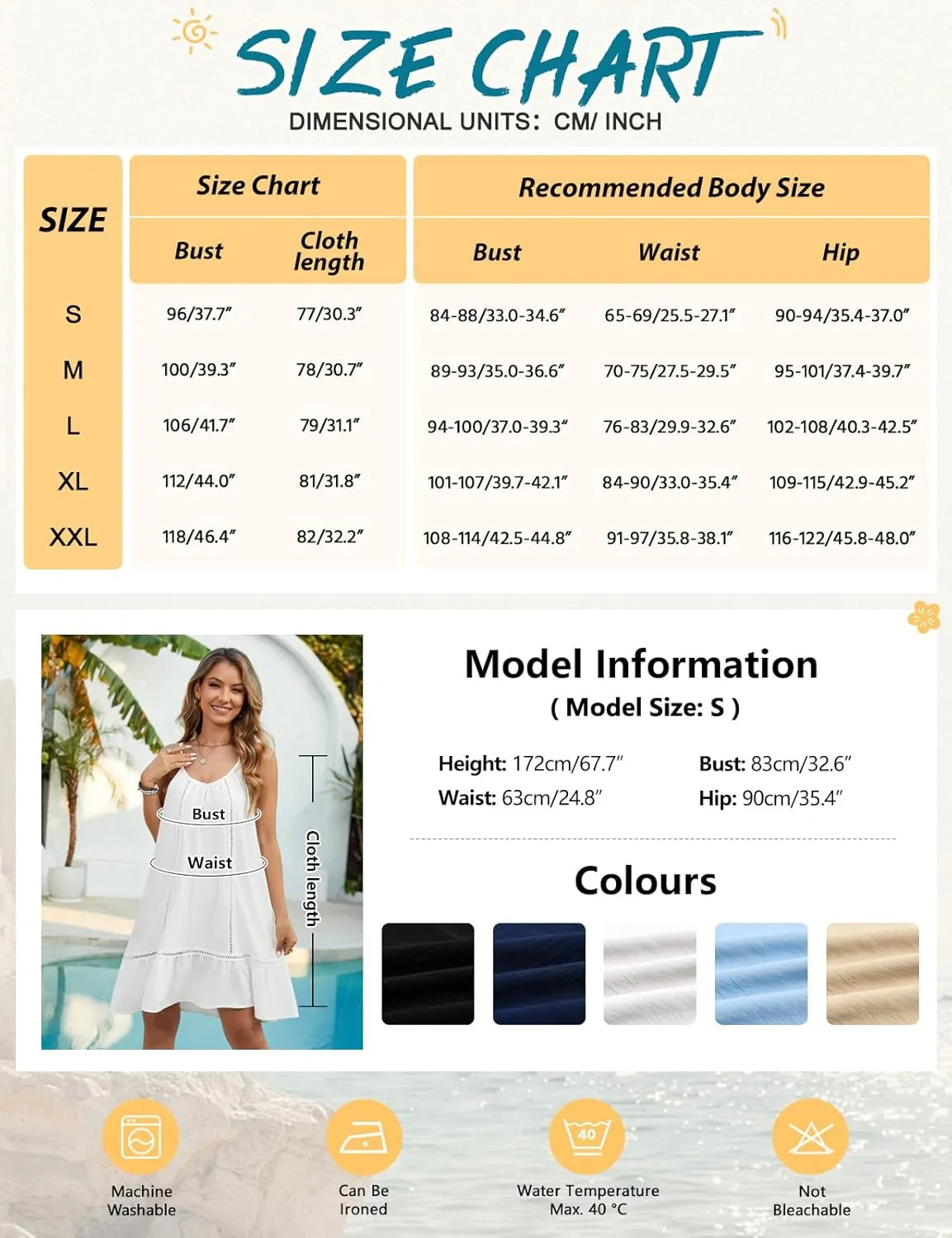 HEEKPEK Womens Bathing Suit Cover Up Spaghetti Strap Sleeveless Dress Summer Beach Flowy Sundresses Swimsuit Swimwear Coverup