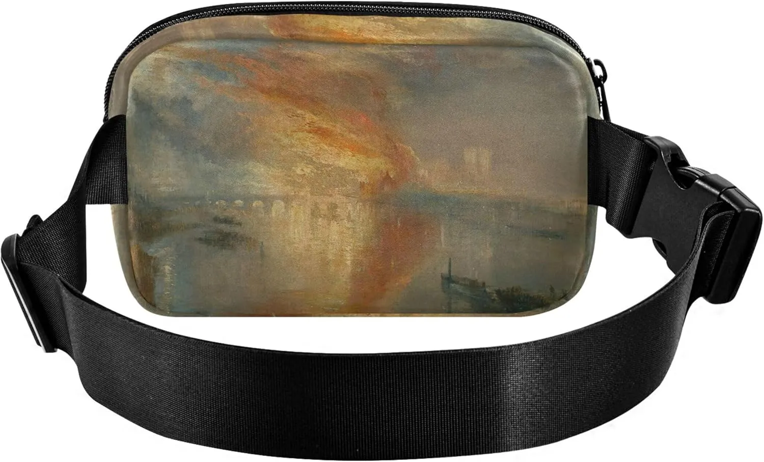 J. M. W. Turner Burning Sea Painting Fanny Packs Women Waterproof Everywhere Belt Bag Cute Crossbody Waist Bag